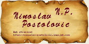 Ninoslav Postolović vizit kartica